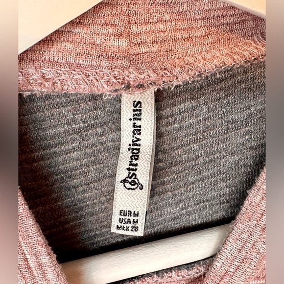 STRADIVARIUS crop shirt M ROSE PEACH - Picture 7 of 9